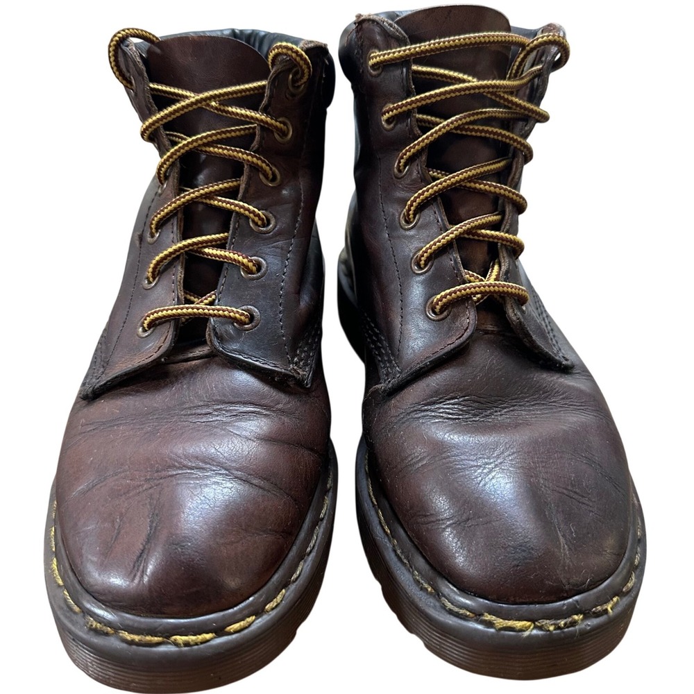 Vintage Dr Martens Made In England Brown Leather 6 Eye Boots UK 6 Grunge Unisex